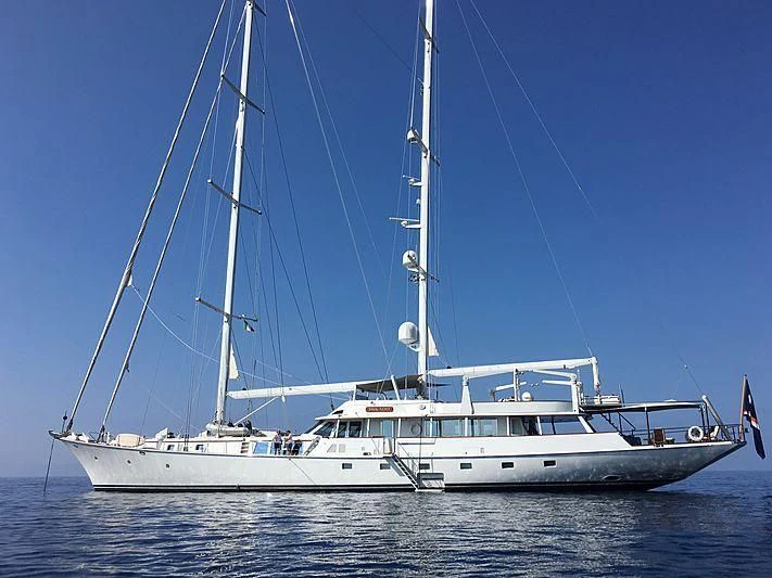 a boat on the water aboard MIKADO Yacht for Sale