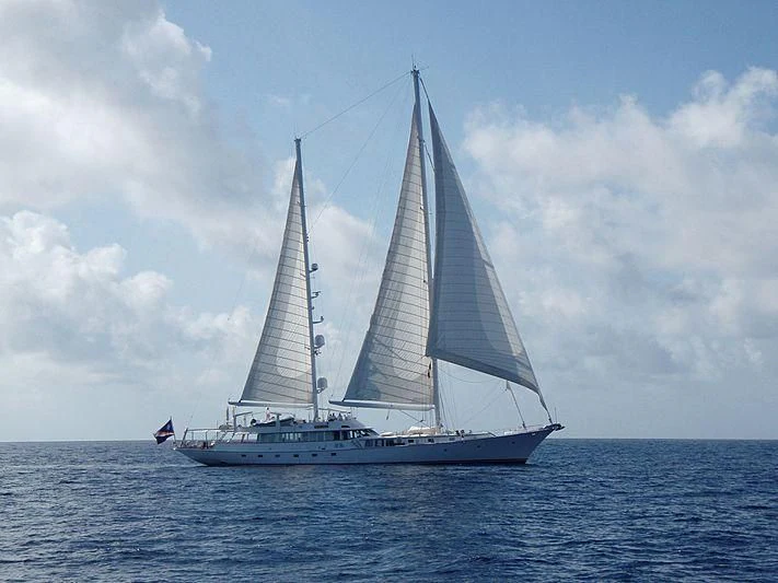 a boat on the water aboard MIKADO Yacht for Sale