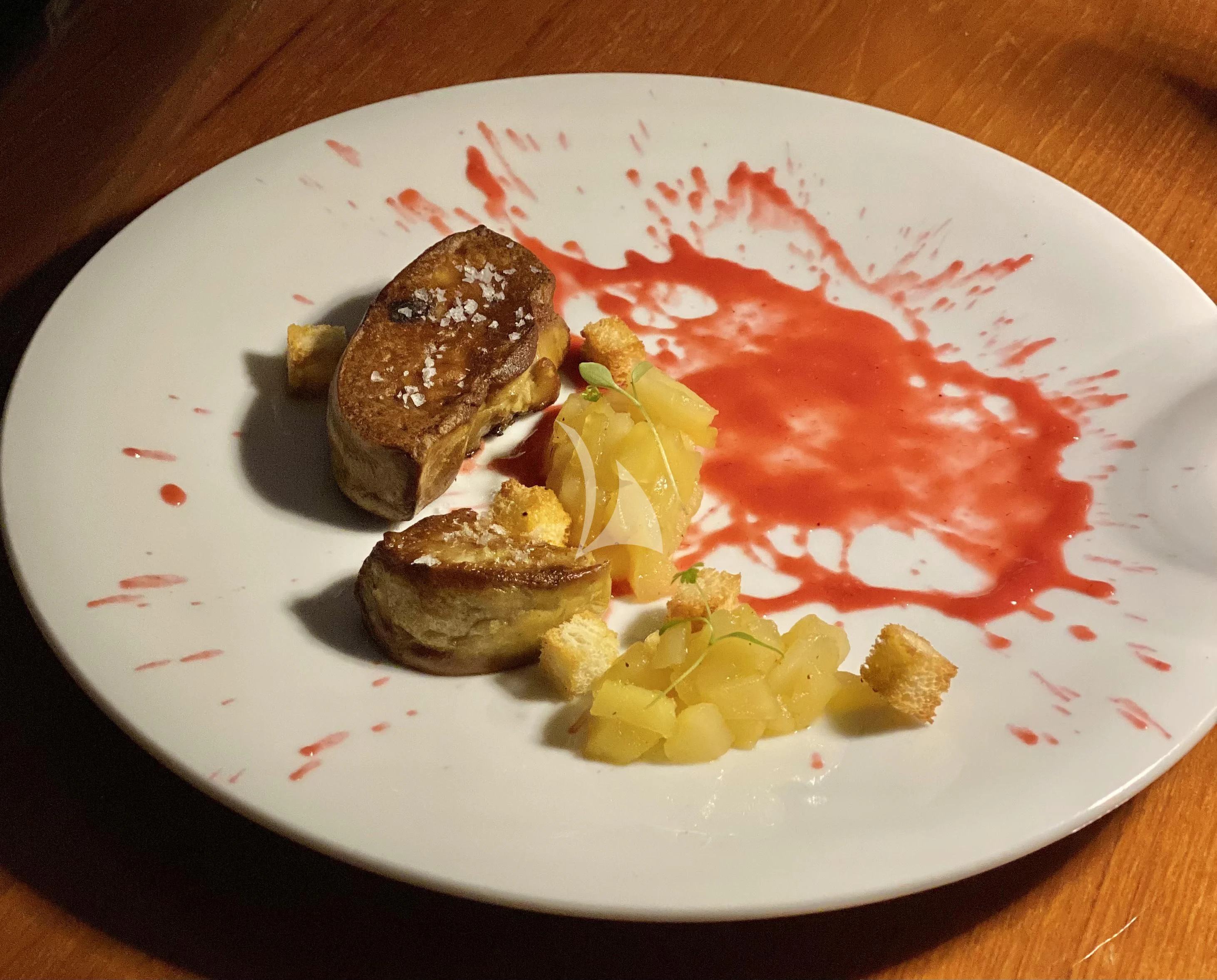 a plate of food aboard MAGIC SIX Yacht for Sale