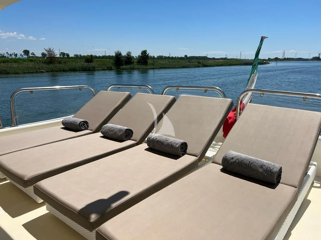 a boat on the water aboard MAGIC SIX Yacht for Sale