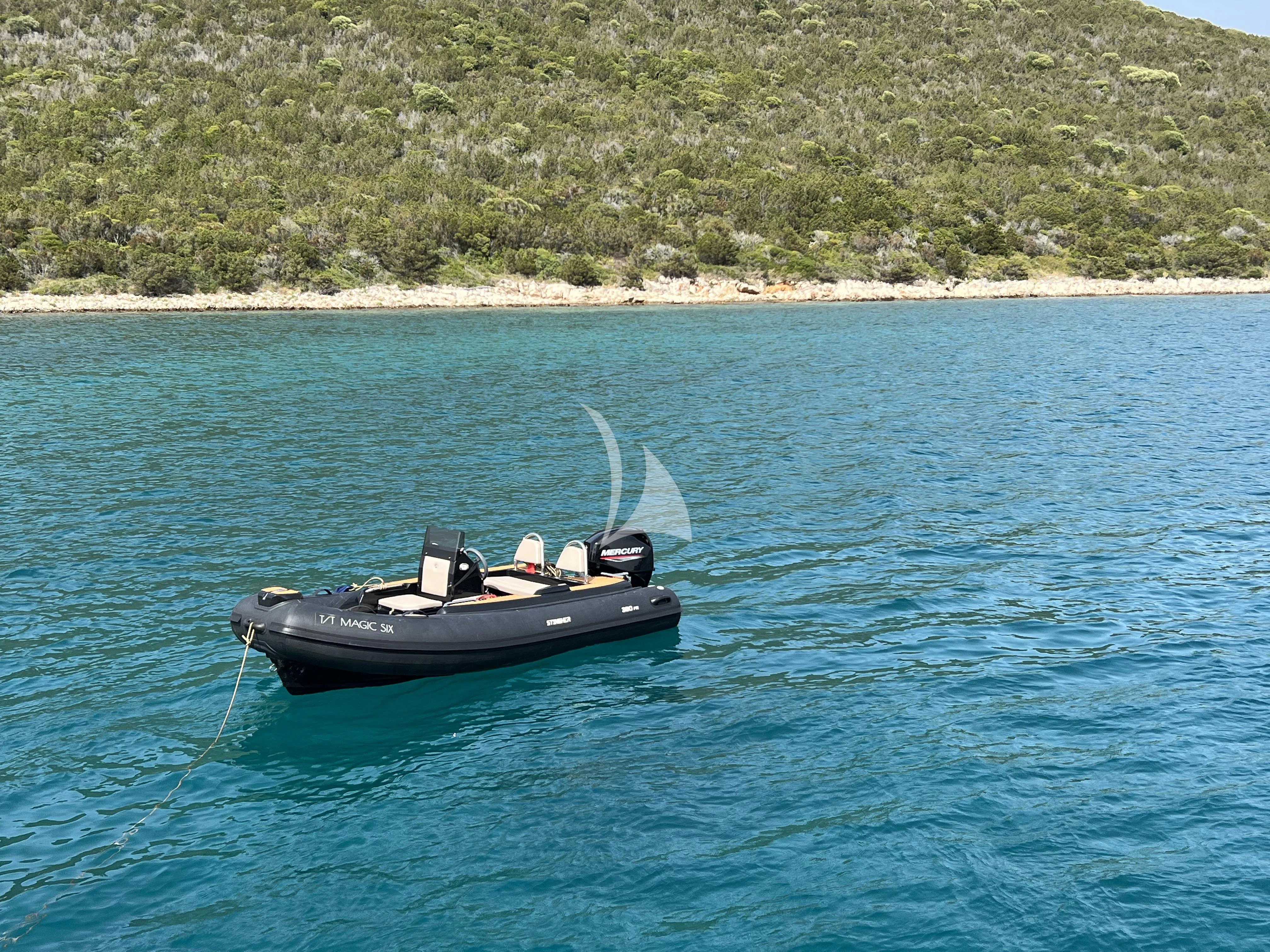 a boat in the water aboard MAGIC SIX Yacht for Sale