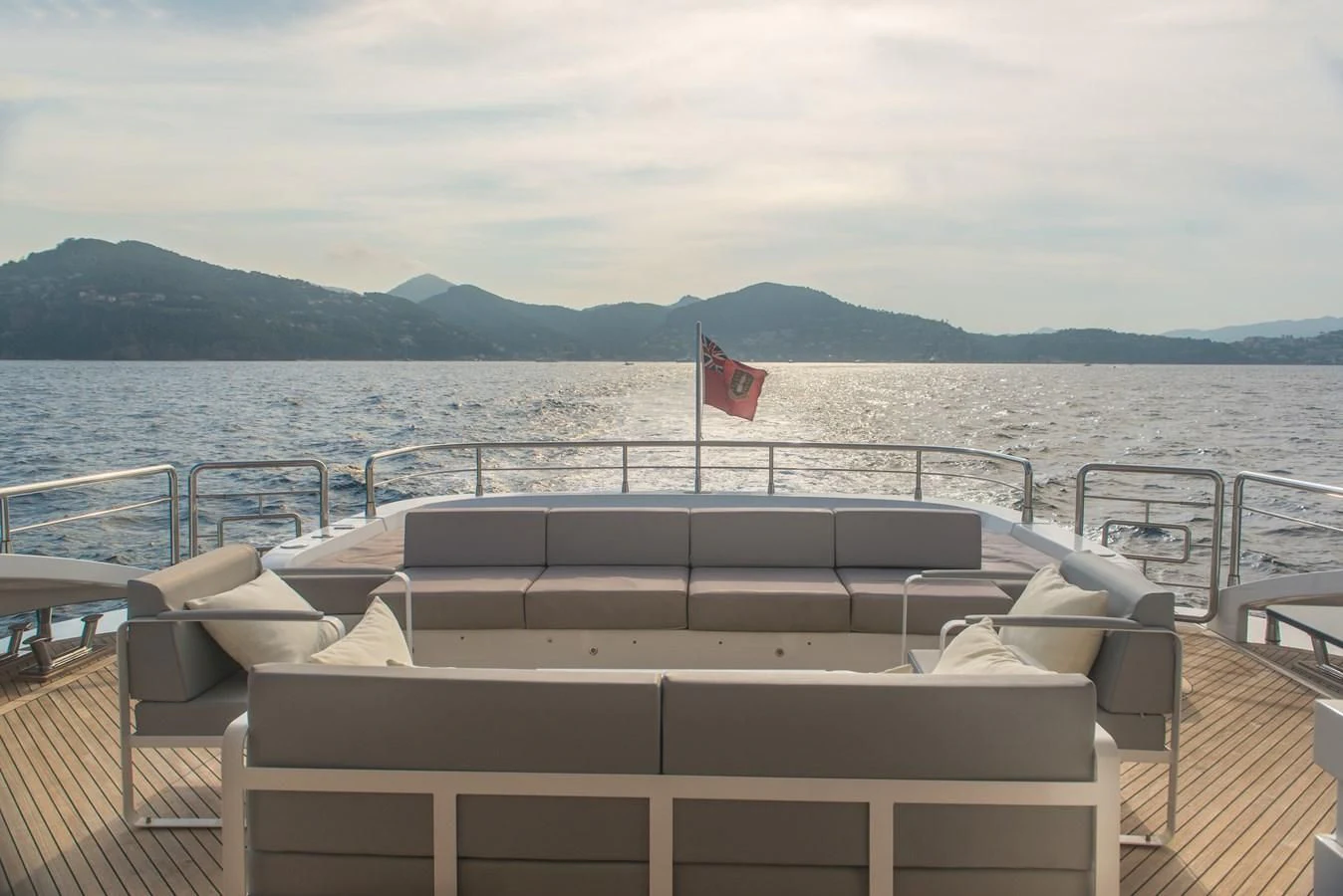 a boat on the water aboard FAST & FURIOUS Yacht for Charter