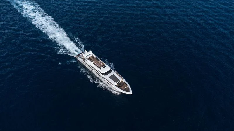 a boat in the water aboard FAST & FURIOUS Yacht for Charter