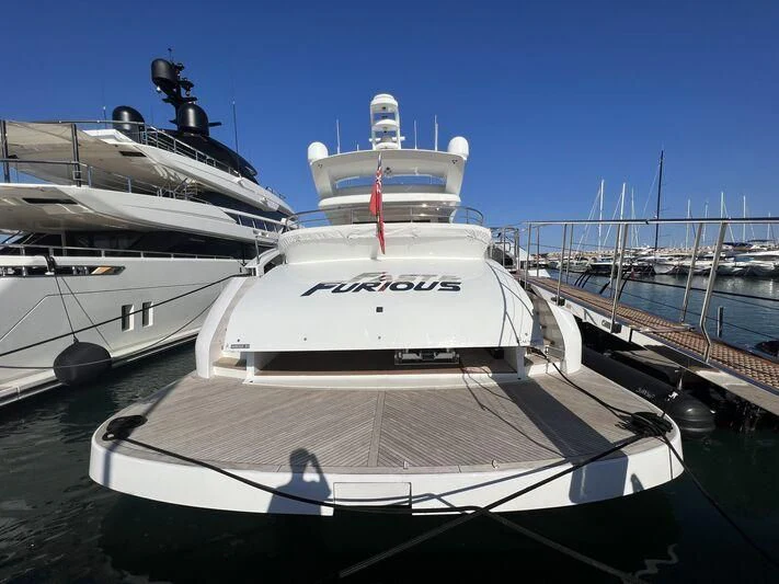 a group of boats docked aboard FAST & FURIOUS Yacht for Charter