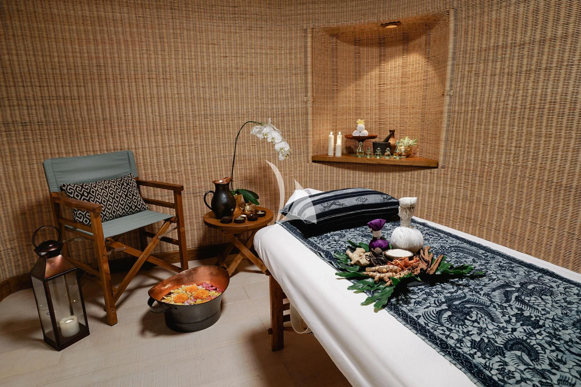 a table with a bowl of food on it aboard KUDANIL EXPLORER Yacht for Sale