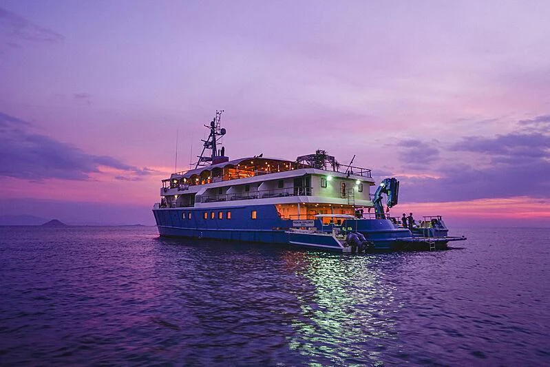a boat in the water aboard KUDANIL EXPLORER Yacht for Sale