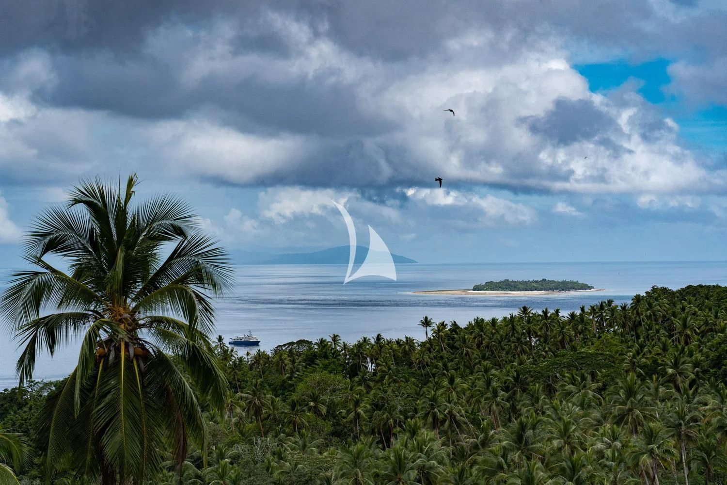 a body of water with trees and plants around it aboard KUDANIL EXPLORER Yacht for Sale