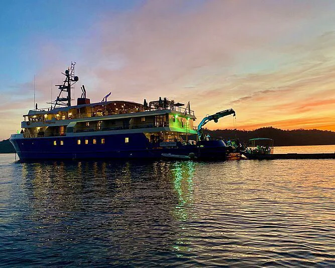 a boat on the water aboard KUDANIL EXPLORER Yacht for Sale