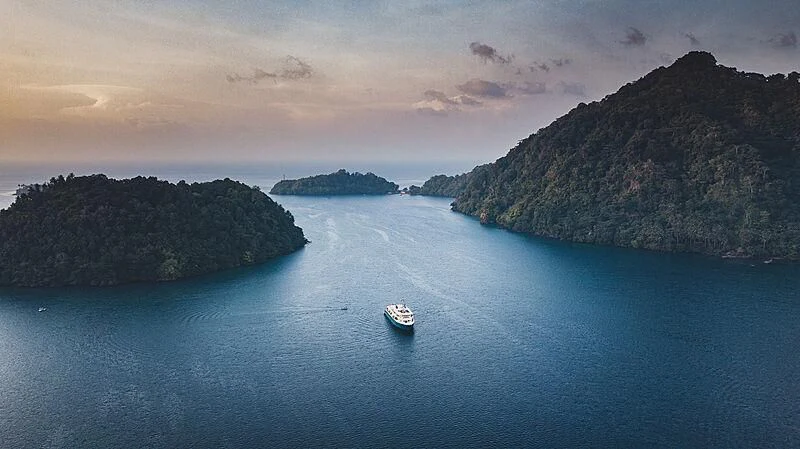 a boat on the water aboard KUDANIL EXPLORER Yacht for Sale