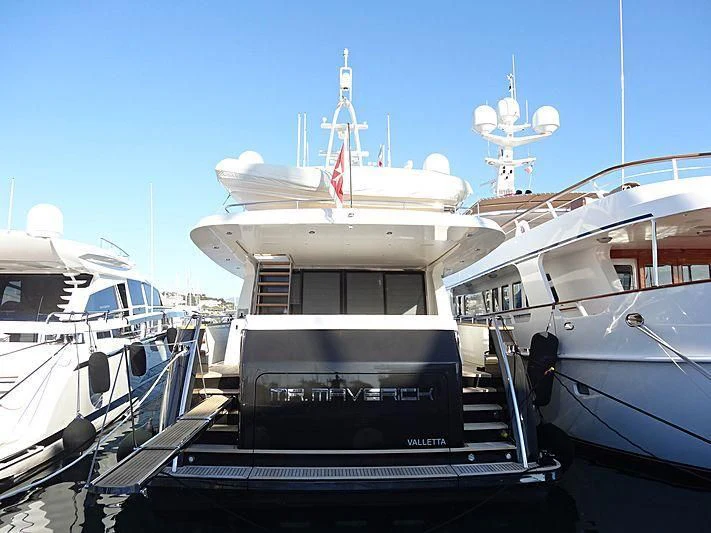 a boat on the water aboard MR. MAVERICK Yacht for Sale