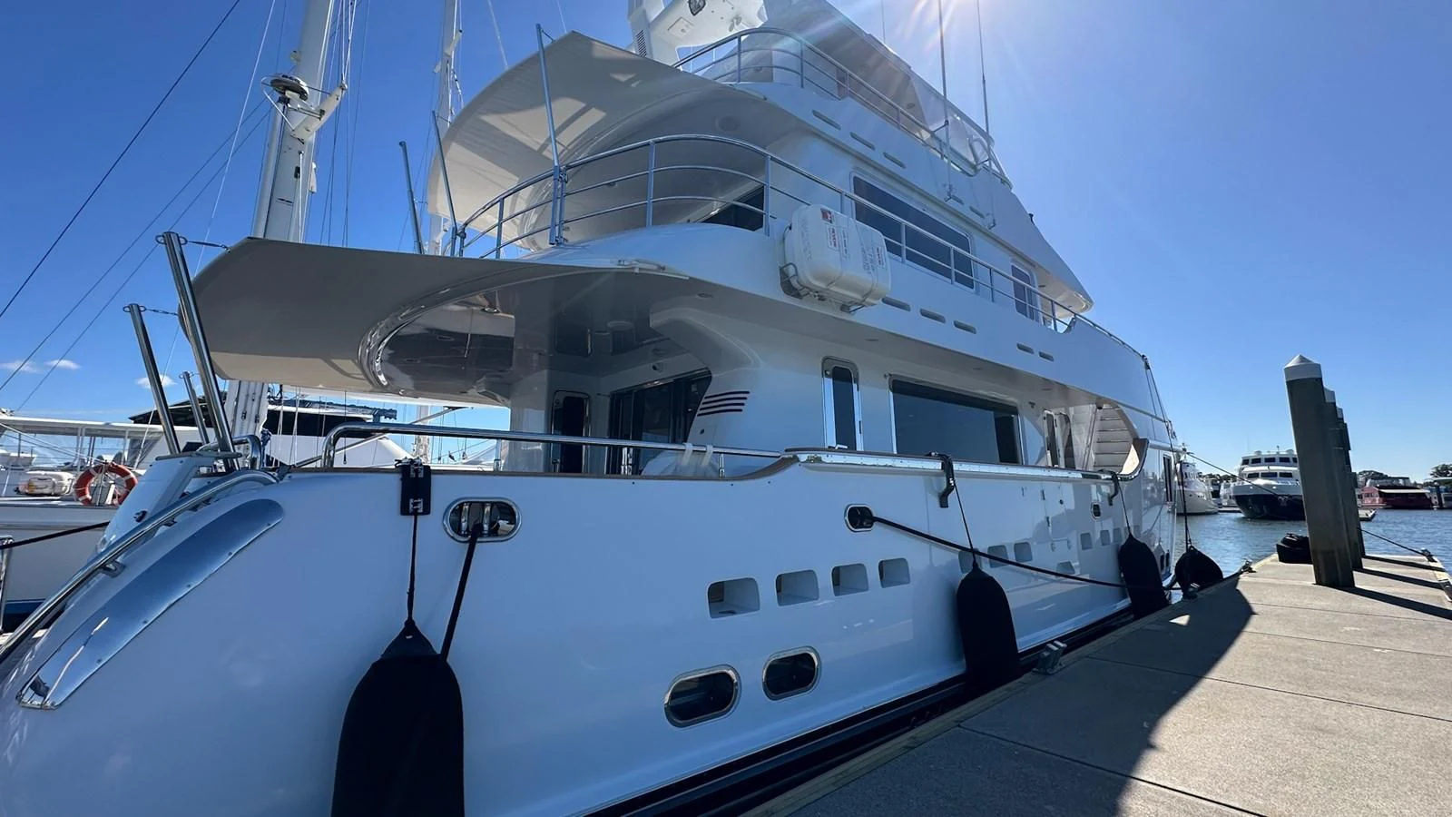 a large white yacht aboard SALVATORE II Yacht for Sale