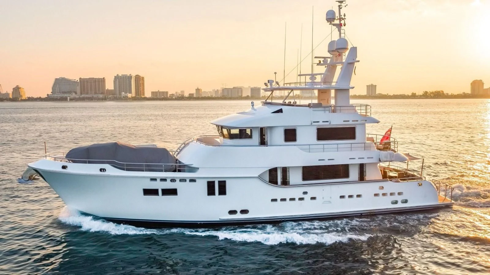 a large white boat in the water aboard SALVATORE II Yacht for Sale