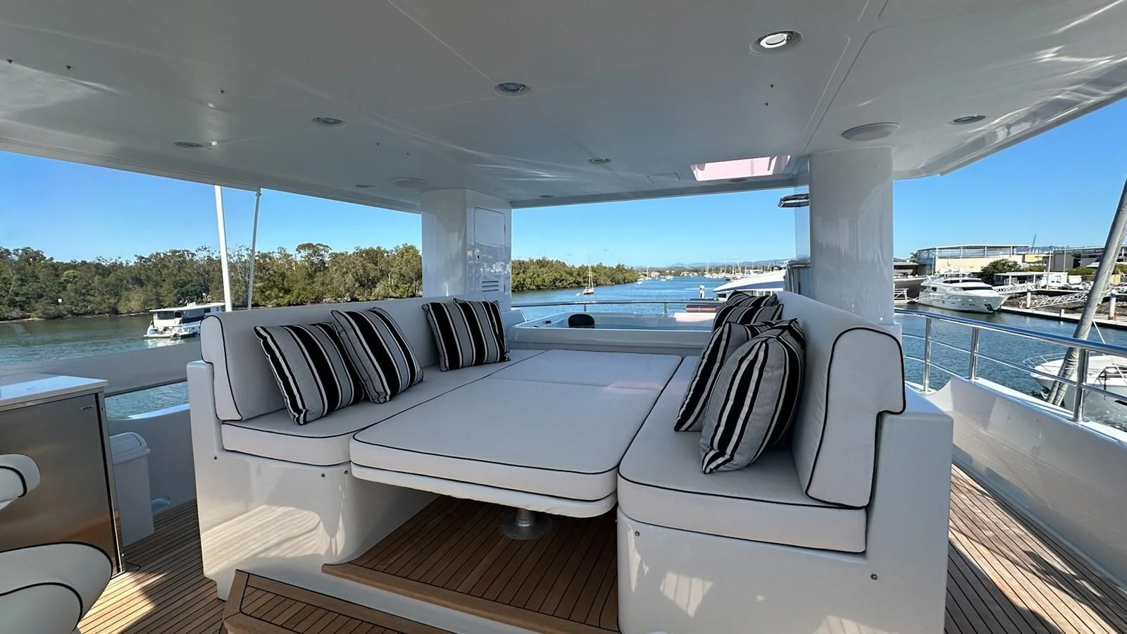 a boat with a seat and a seat on a boat aboard SALVATORE II Yacht for Sale
