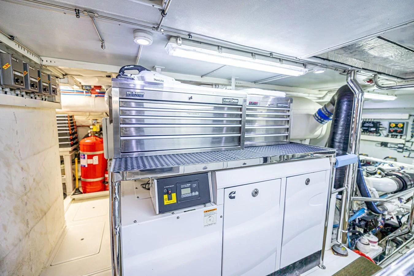 a room with machines and equipment aboard SALVATORE II Yacht for Sale