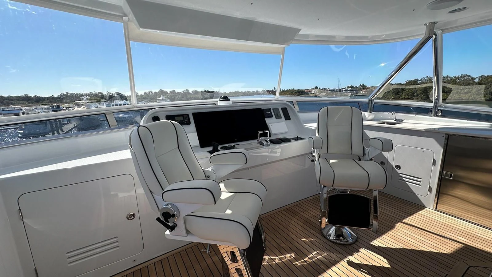 inside of a car aboard SALVATORE II Yacht for Sale