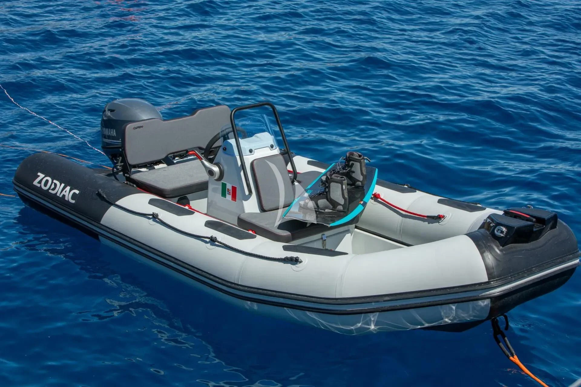 a boat in the water aboard ARIA Yacht for Charter