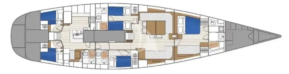 a computer rendering of a building aboard ARIA Yacht for Charter