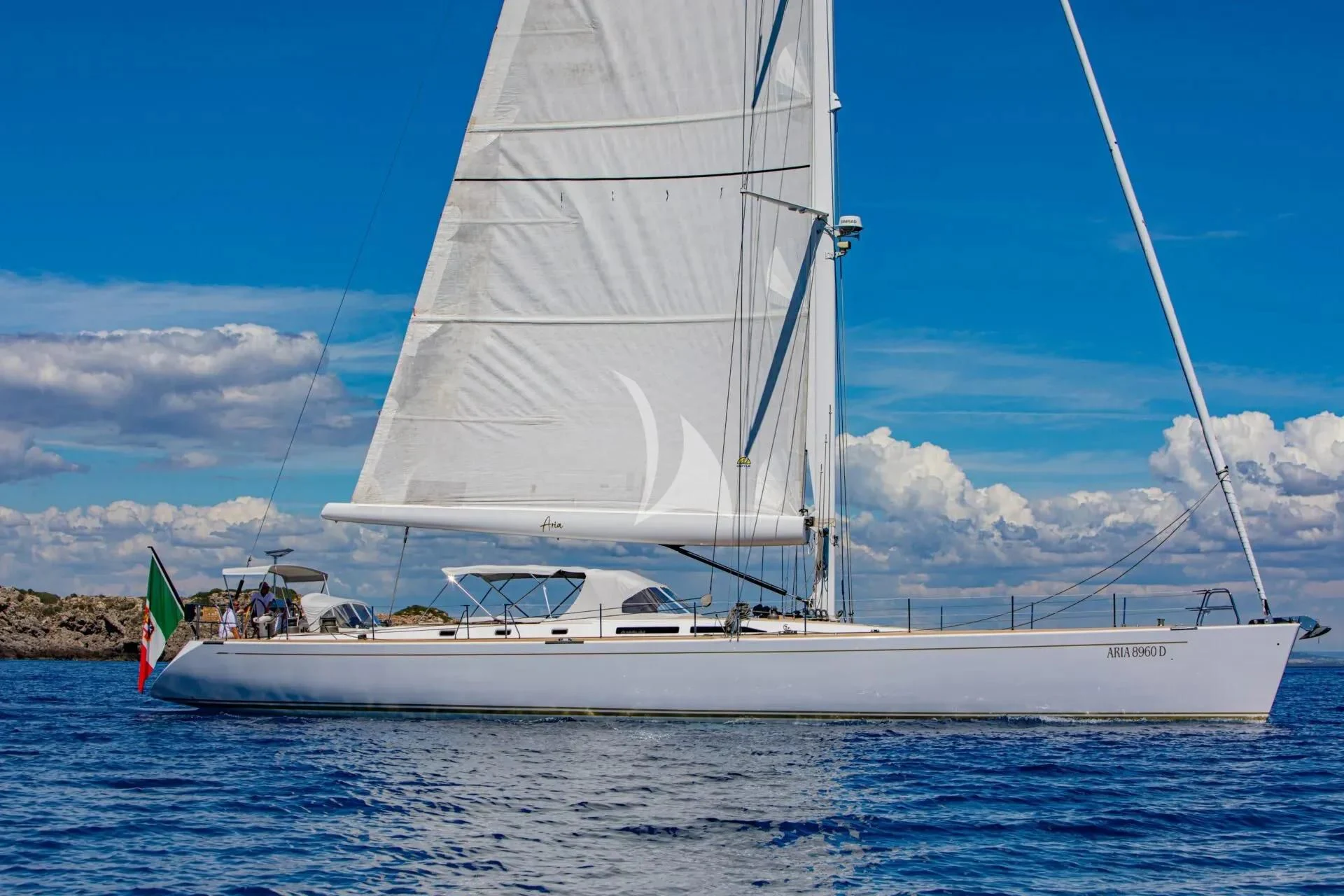 a sailboat on the water aboard ARIA Yacht for Charter