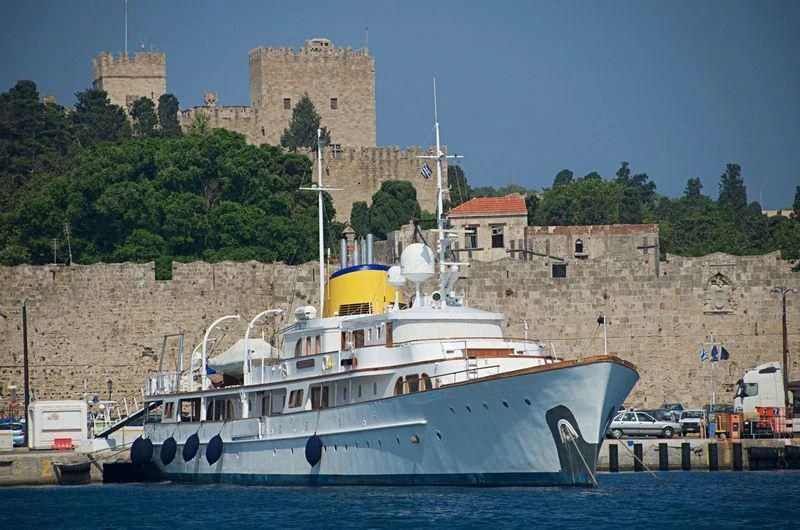 a boat in the water aboard HASABI II Yacht for Sale