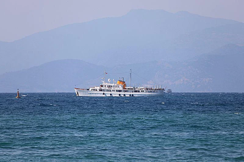 a boat in the water aboard HASABI II Yacht for Sale