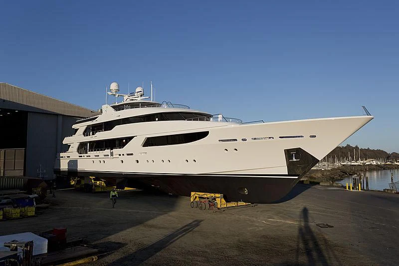 a large white yacht aboard NEENAH Yacht for Charter