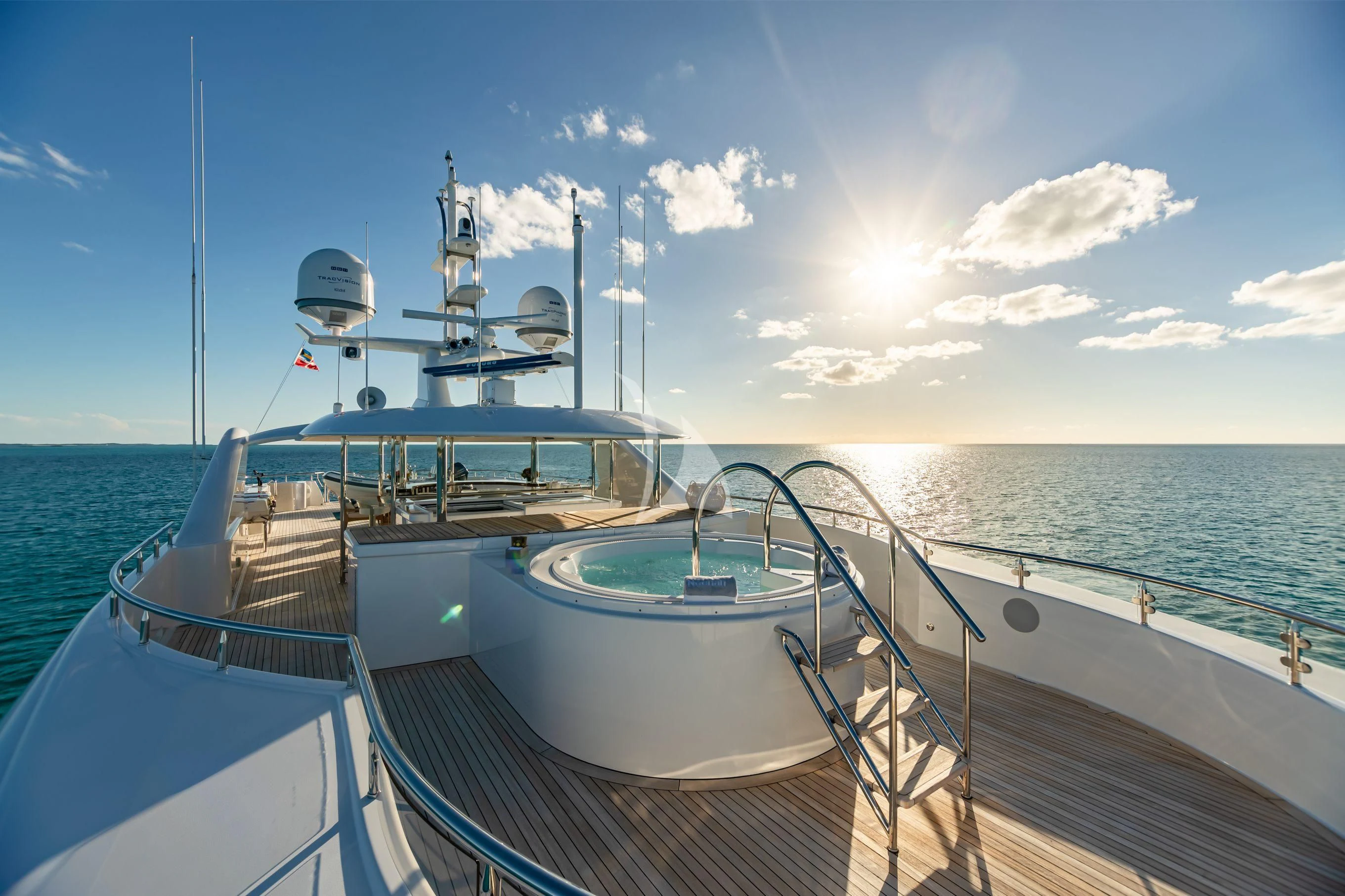 a boat on the water aboard NEENAH Yacht for Charter