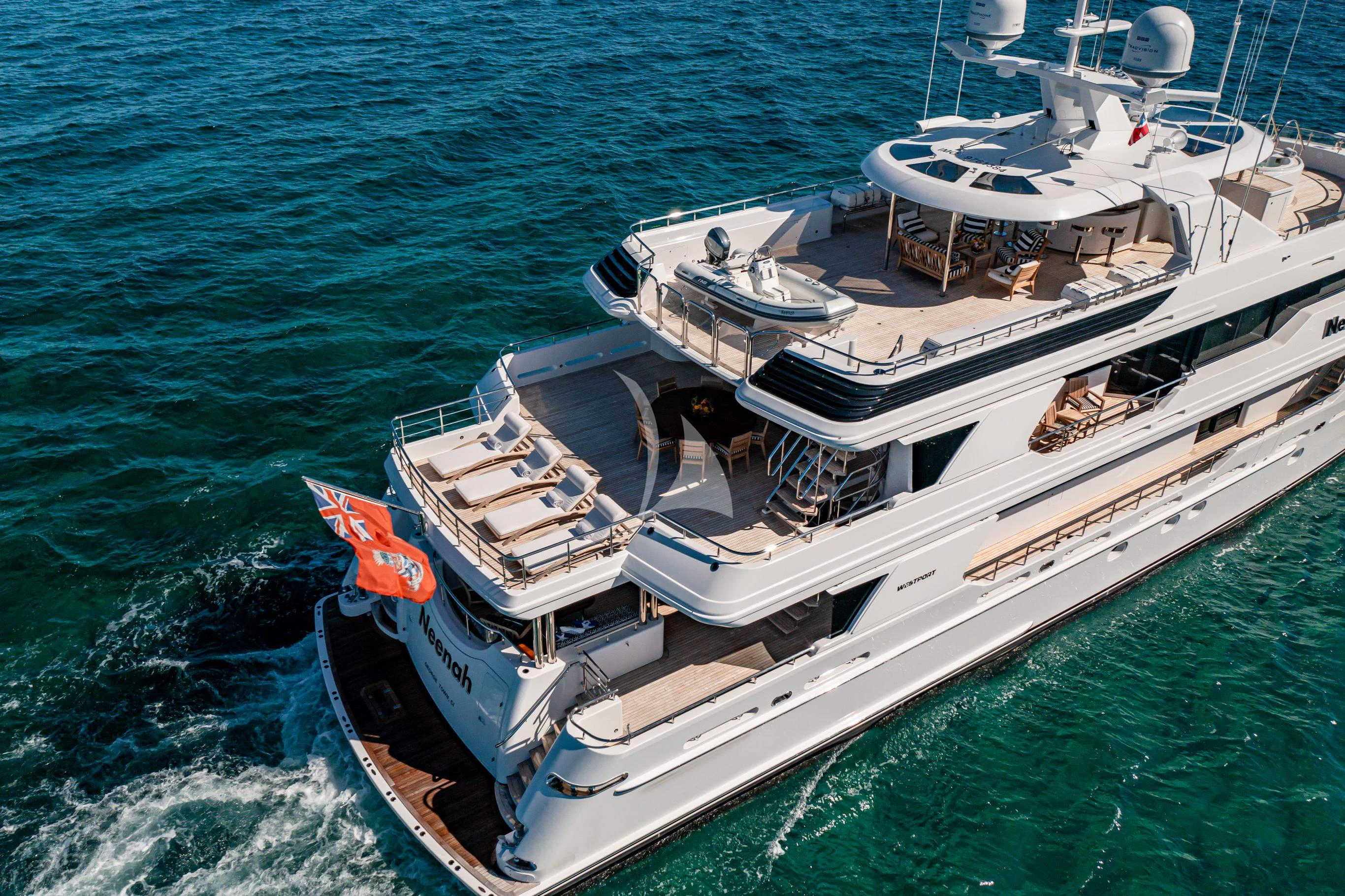 a boat on the water aboard NEENAH Yacht for Charter