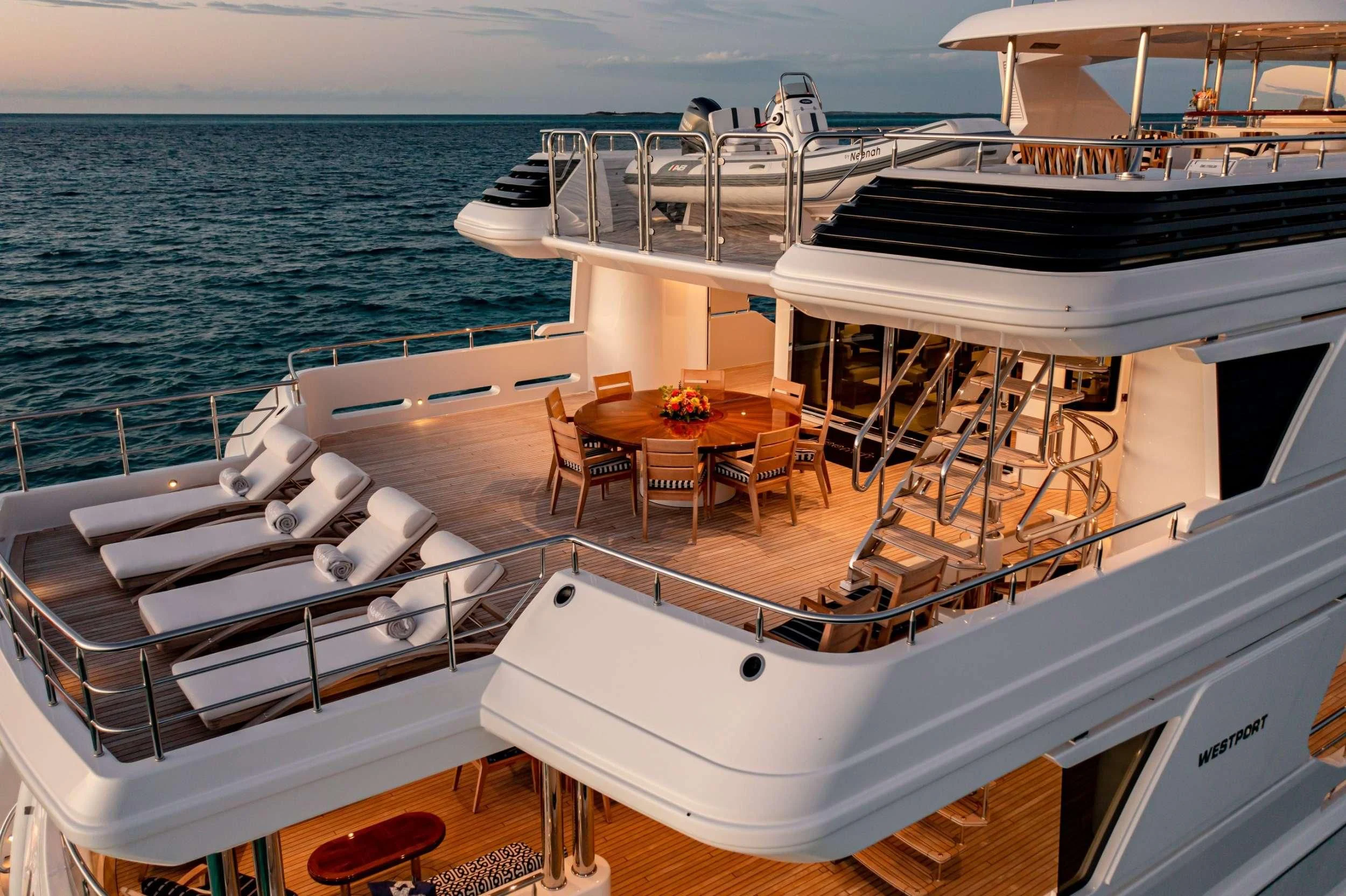 a boat on the water aboard NEENAH Yacht for Charter