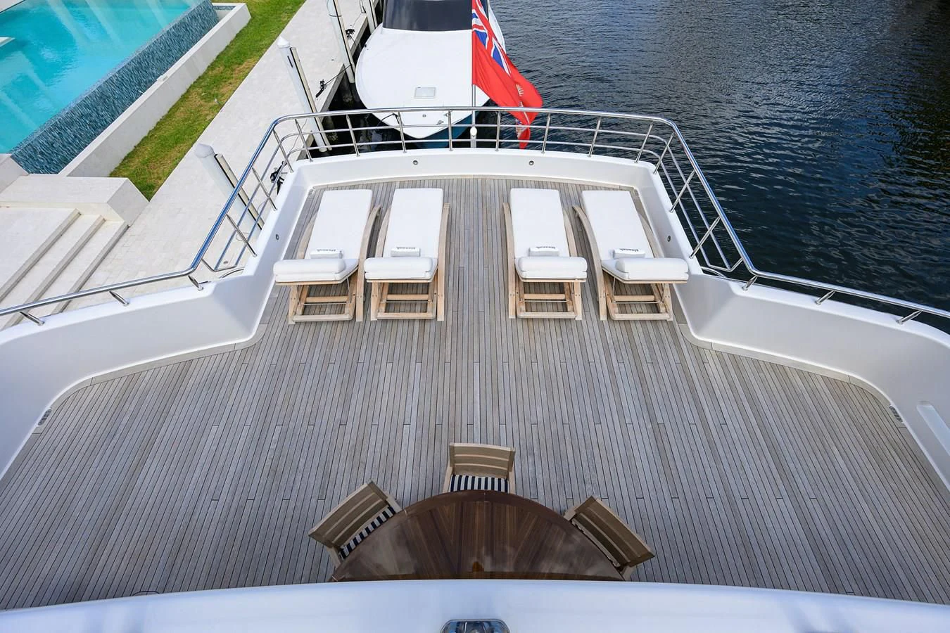 a large cruise ship aboard NEENAH Yacht for Charter