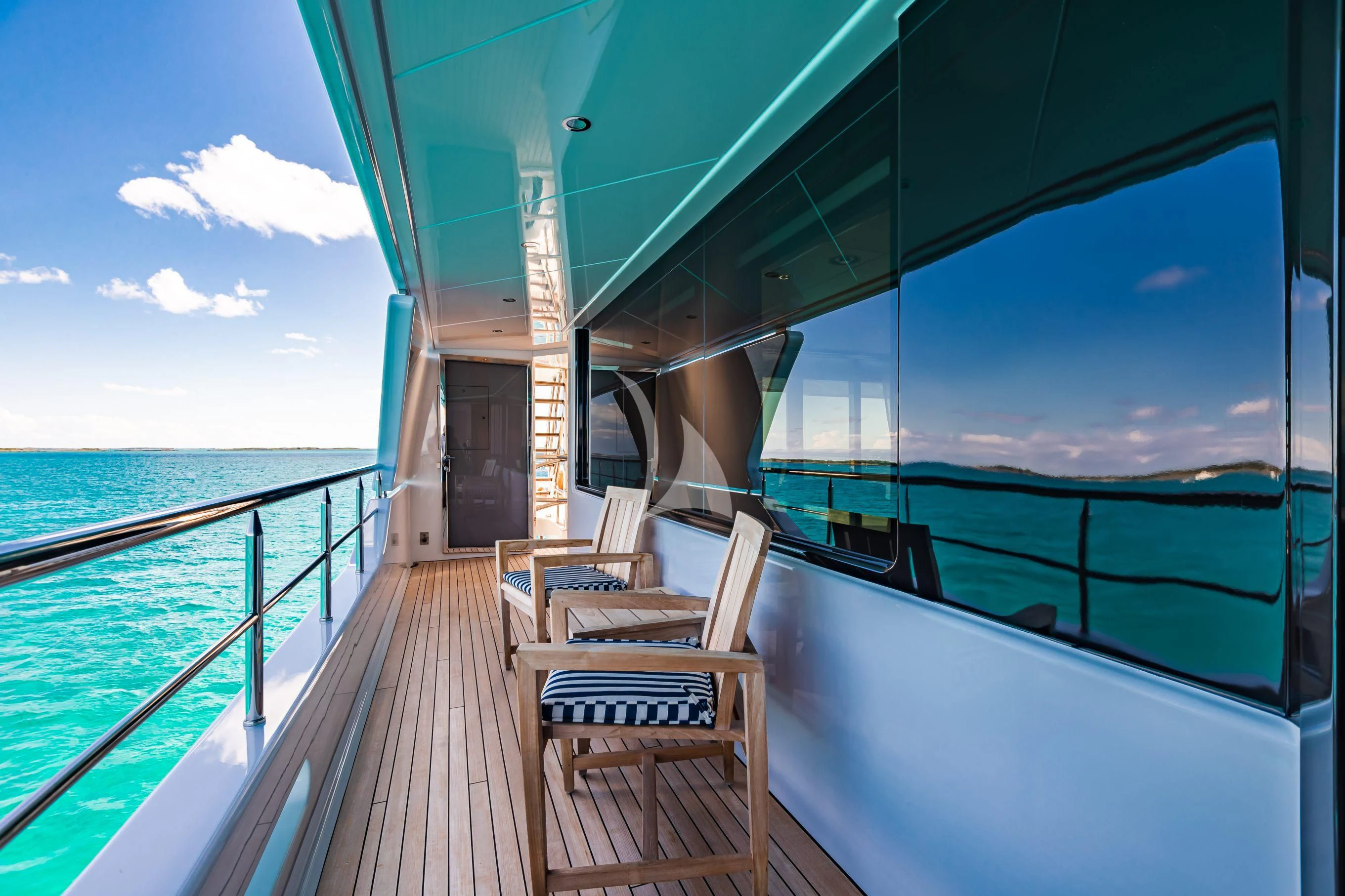 a boat on the water aboard NEENAH Yacht for Charter