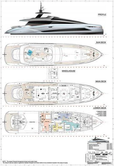 diagram aboard TECNOMAR EVO 120/05 Yacht for Sale