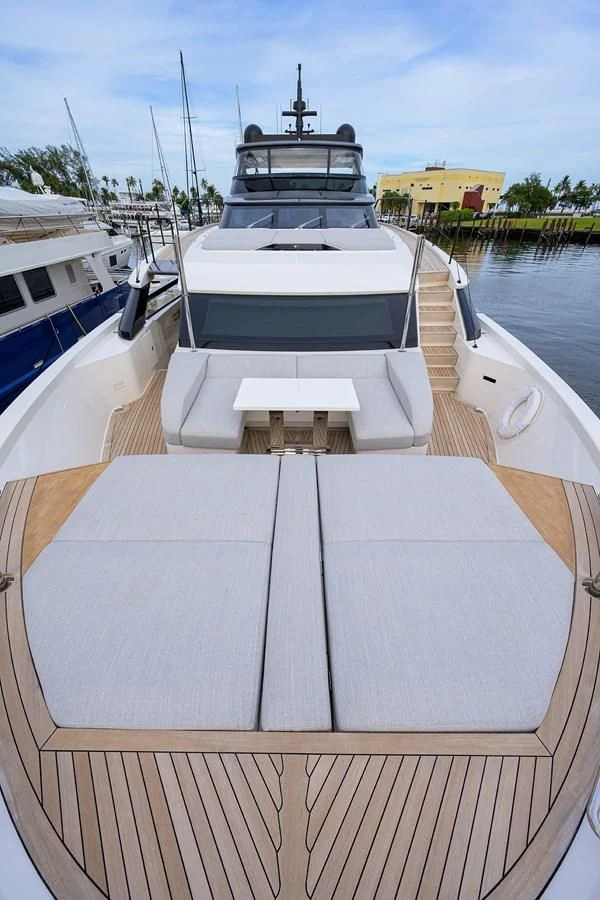 a boat on a dock aboard GATSBY Yacht for Charter