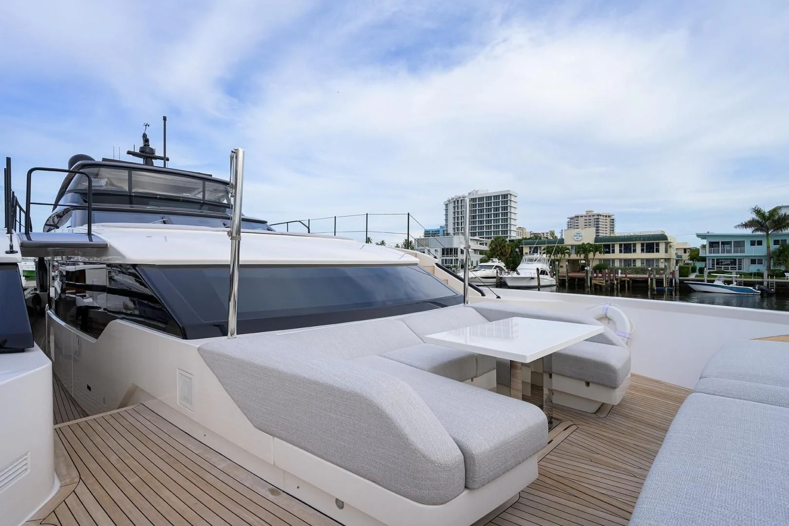 a boat on a deck aboard GATSBY Yacht for Charter
