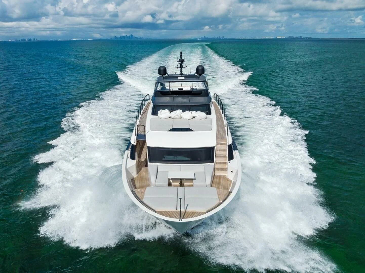 a ship sailing on the sea aboard GATSBY Yacht for Charter