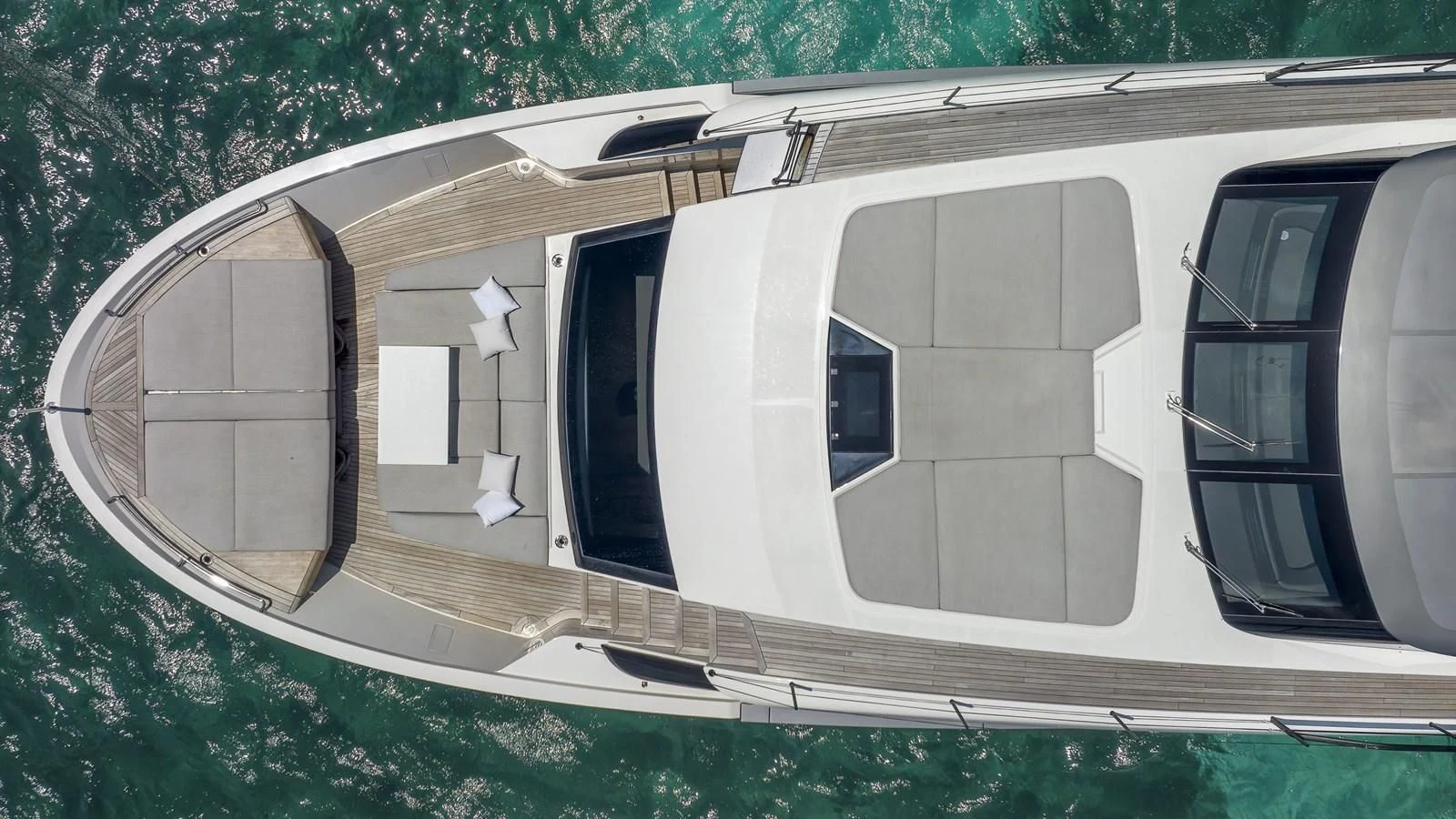 a white house with windows aboard GATSBY Yacht for Charter