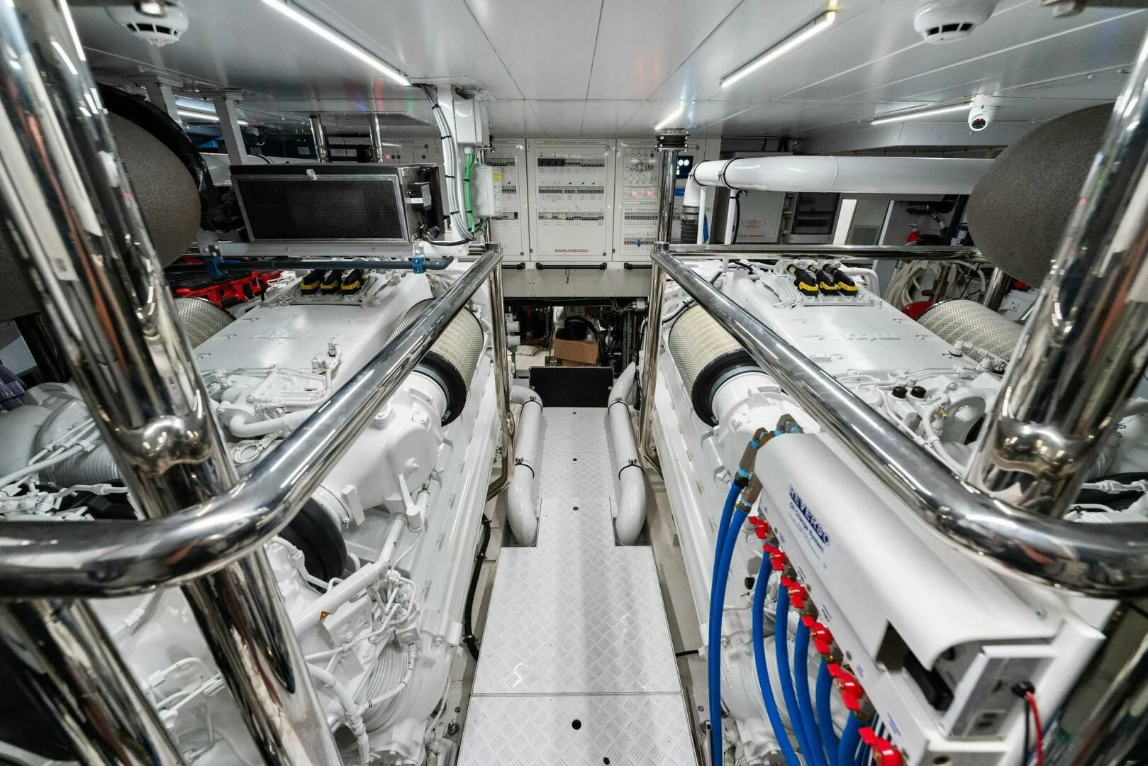 a large room with several machines aboard GATSBY Yacht for Charter