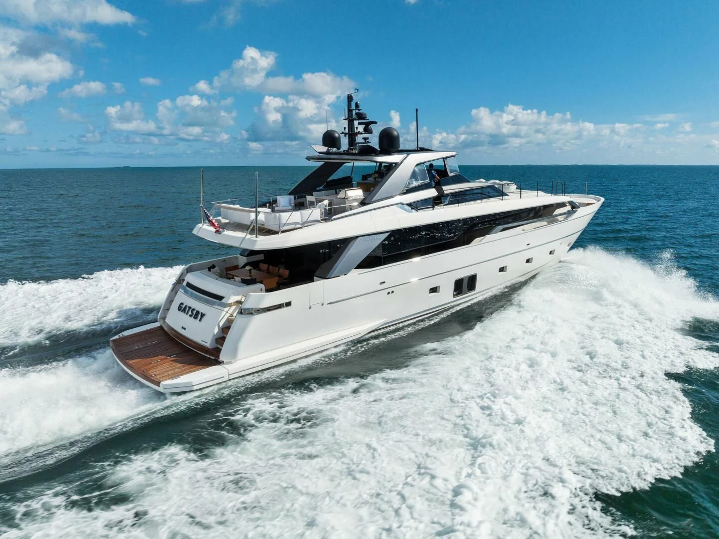 a boat on the water aboard GATSBY Yacht for Charter