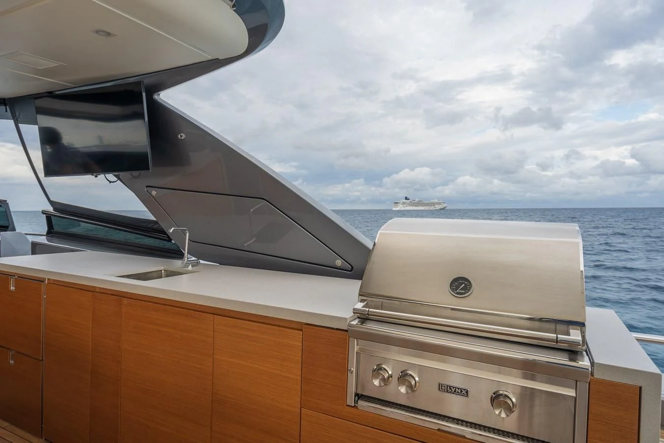 a boat on the water aboard GATSBY Yacht for Charter