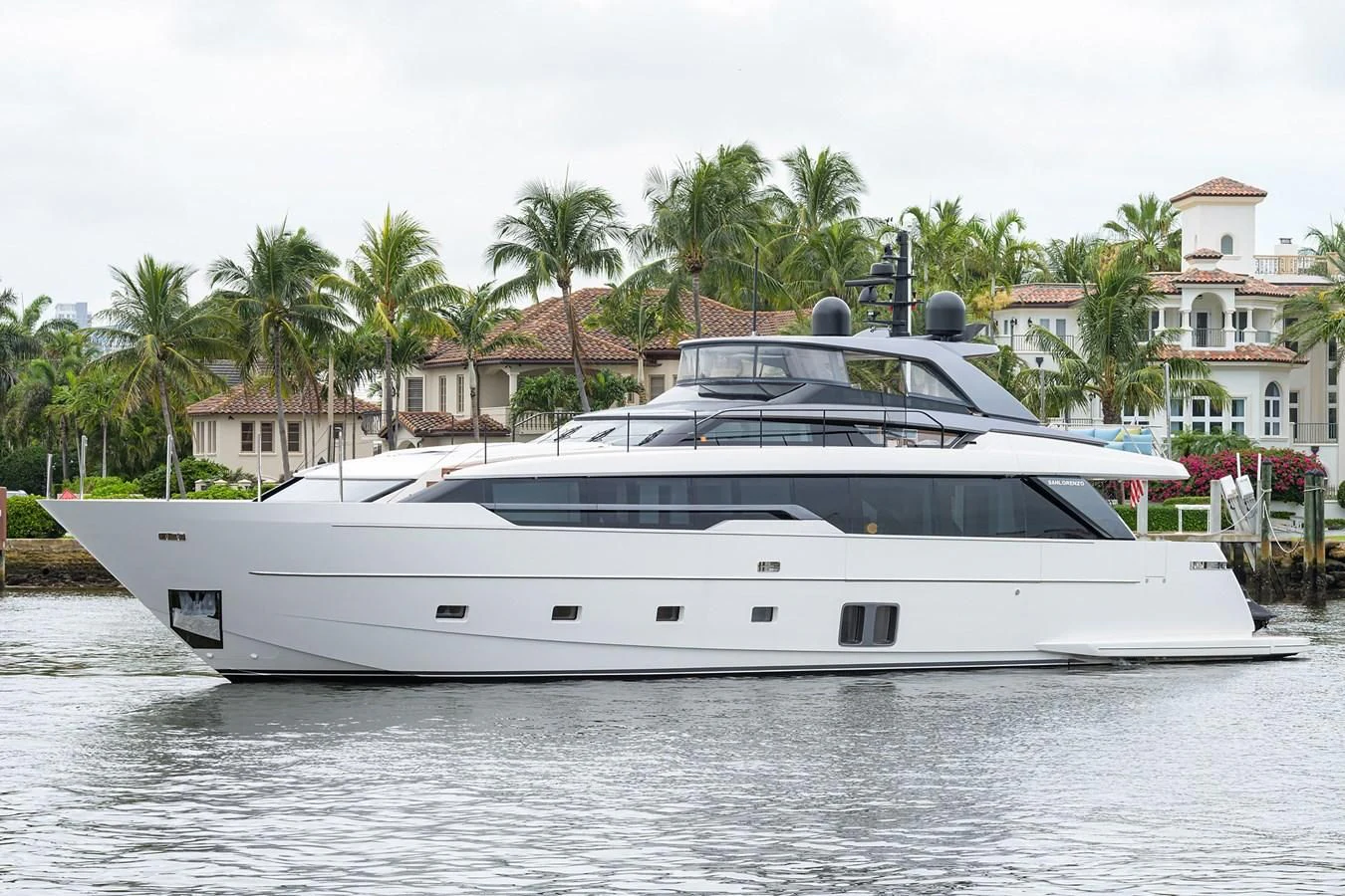 a white yacht in the water aboard GATSBY Yacht for Charter