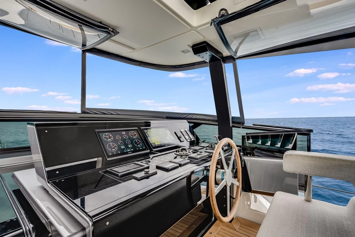 the inside of a boat aboard GATSBY Yacht for Charter