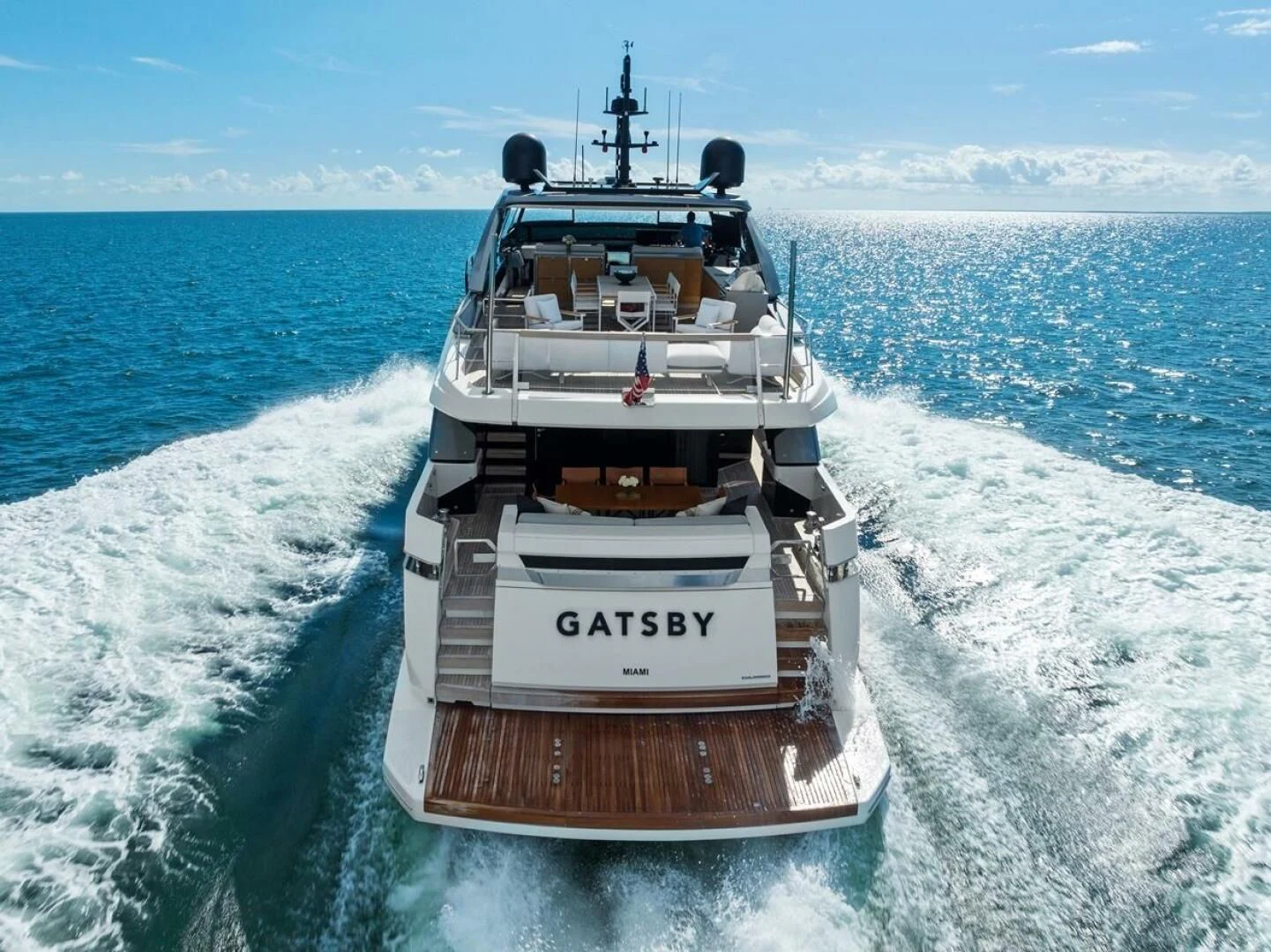 a boat on the water aboard GATSBY Yacht for Charter