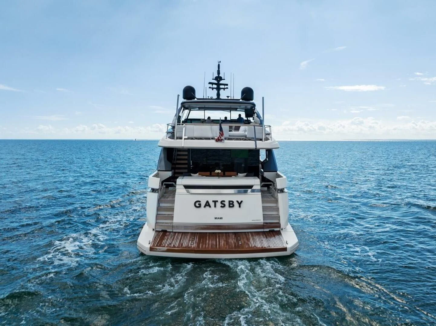 a boat in the water aboard GATSBY Yacht for Charter