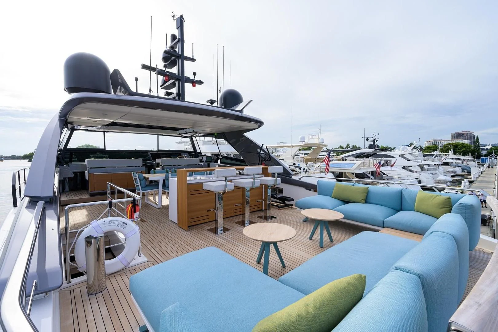 a boat on a deck aboard GATSBY Yacht for Charter