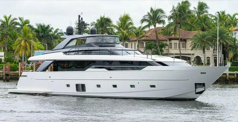 a white yacht on the water aboard GATSBY Yacht for Charter