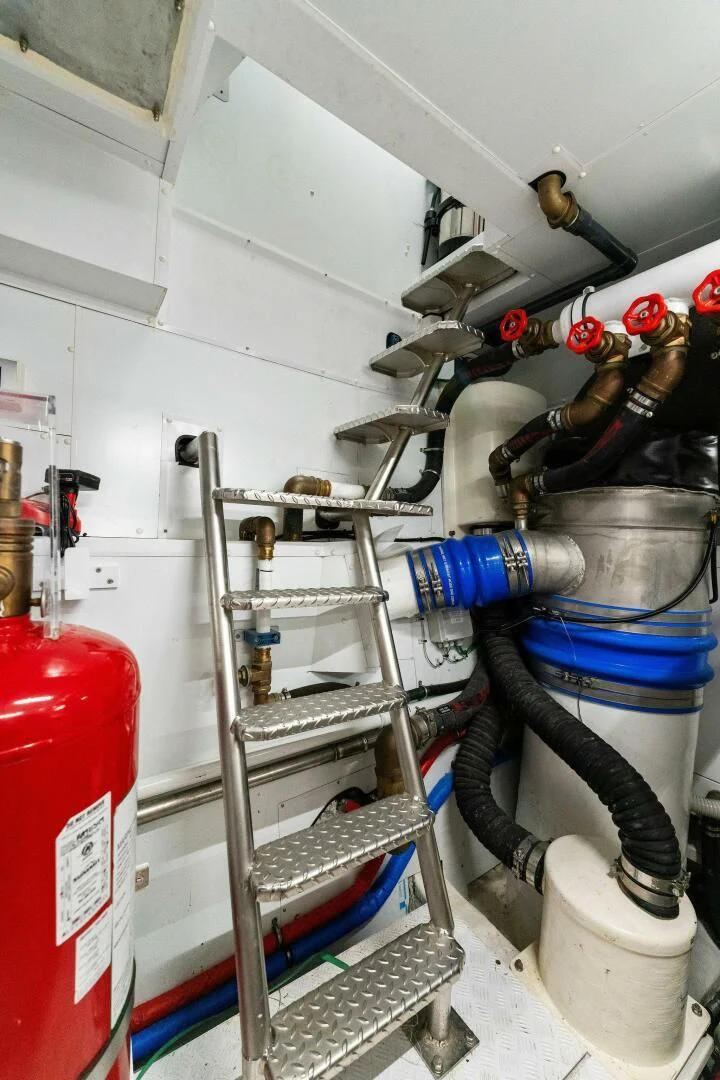 a machine with pipes aboard GATSBY Yacht for Charter