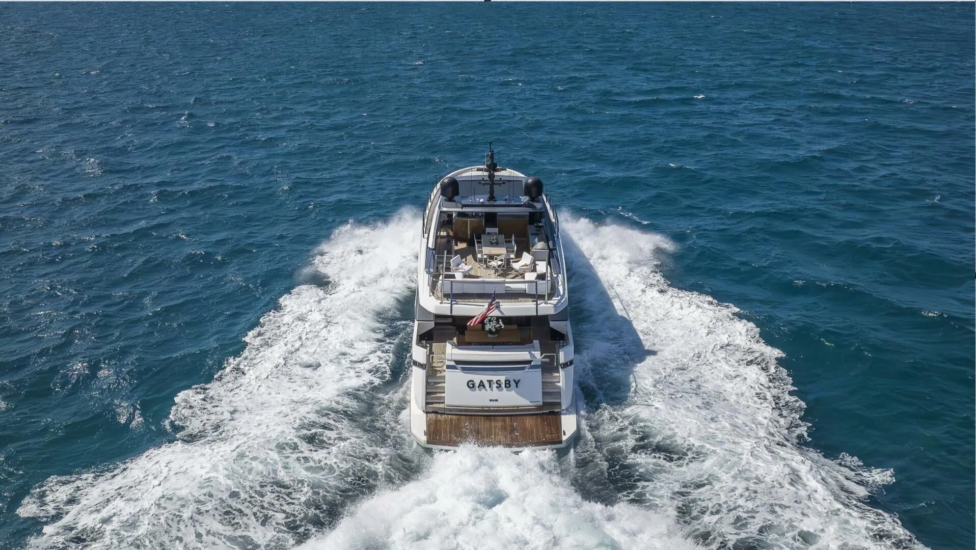 a boat on the water aboard GATSBY Yacht for Charter