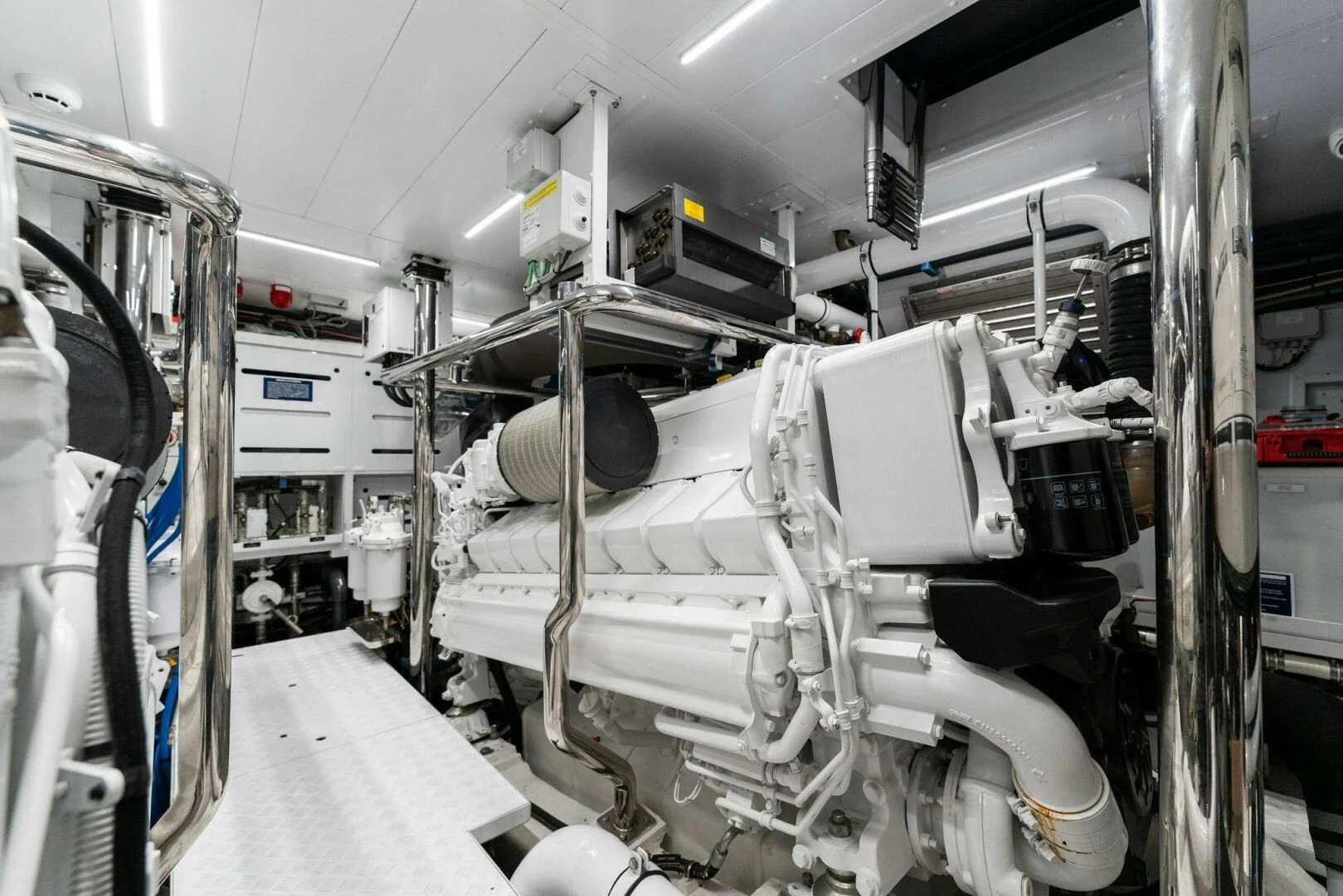 a room with machinery aboard GATSBY Yacht for Charter