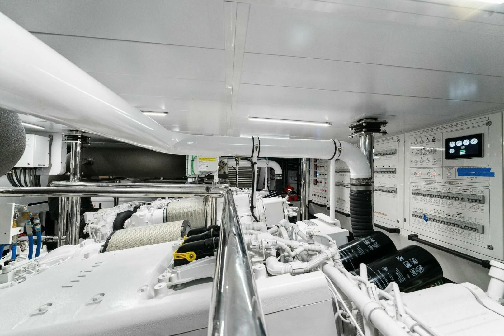 a room with machines and equipment aboard GATSBY Yacht for Charter