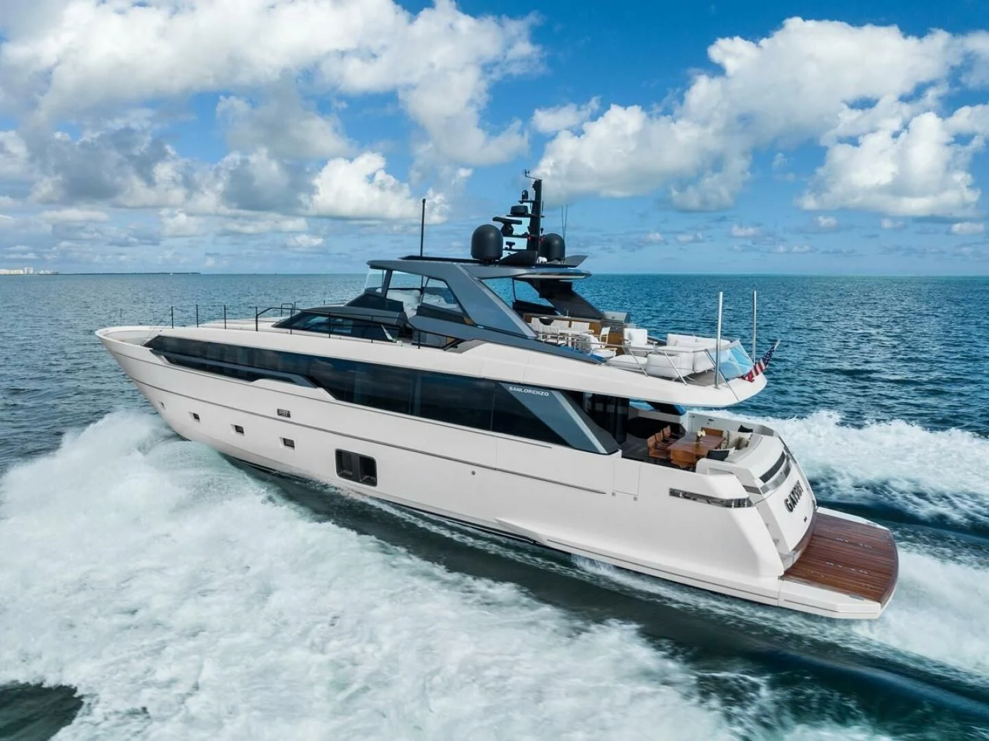 a boat on the water aboard GATSBY Yacht for Charter