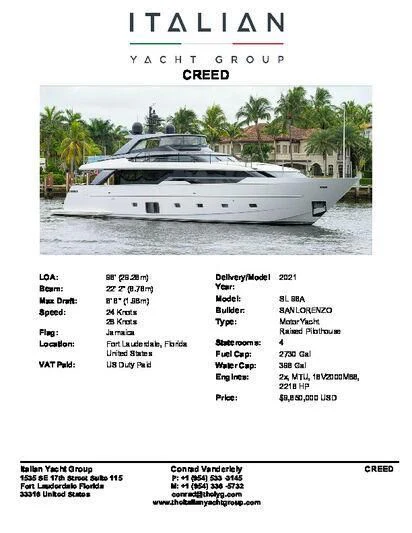 engineering drawing aboard GATSBY Yacht for Charter